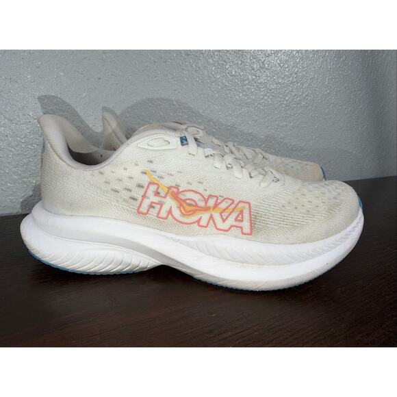 Hoka One One Mach 6 1147810 WNCL Sneakers Shoes Women US 7 B White Nimbus Cloud - Picture 3 of 9